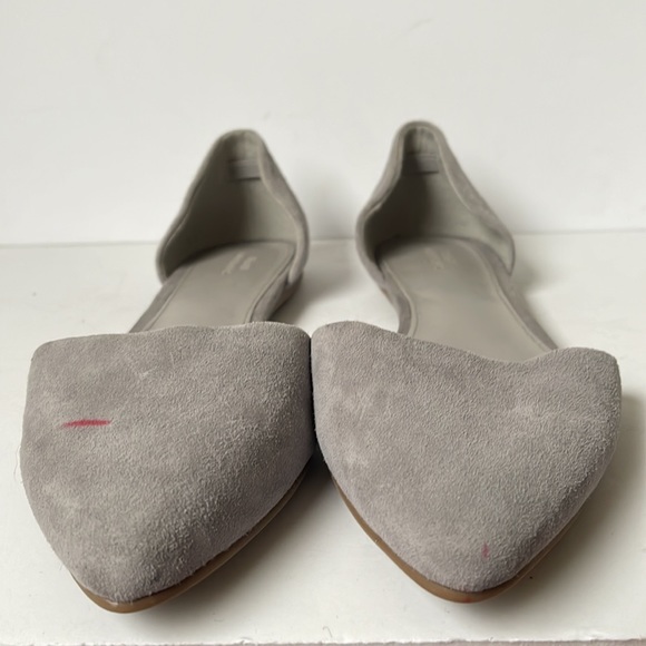 UO Urban Outfitters Pointed Toe Suede D’Orsay Ballet Flats in Grey 8 - Picture 3 of 6